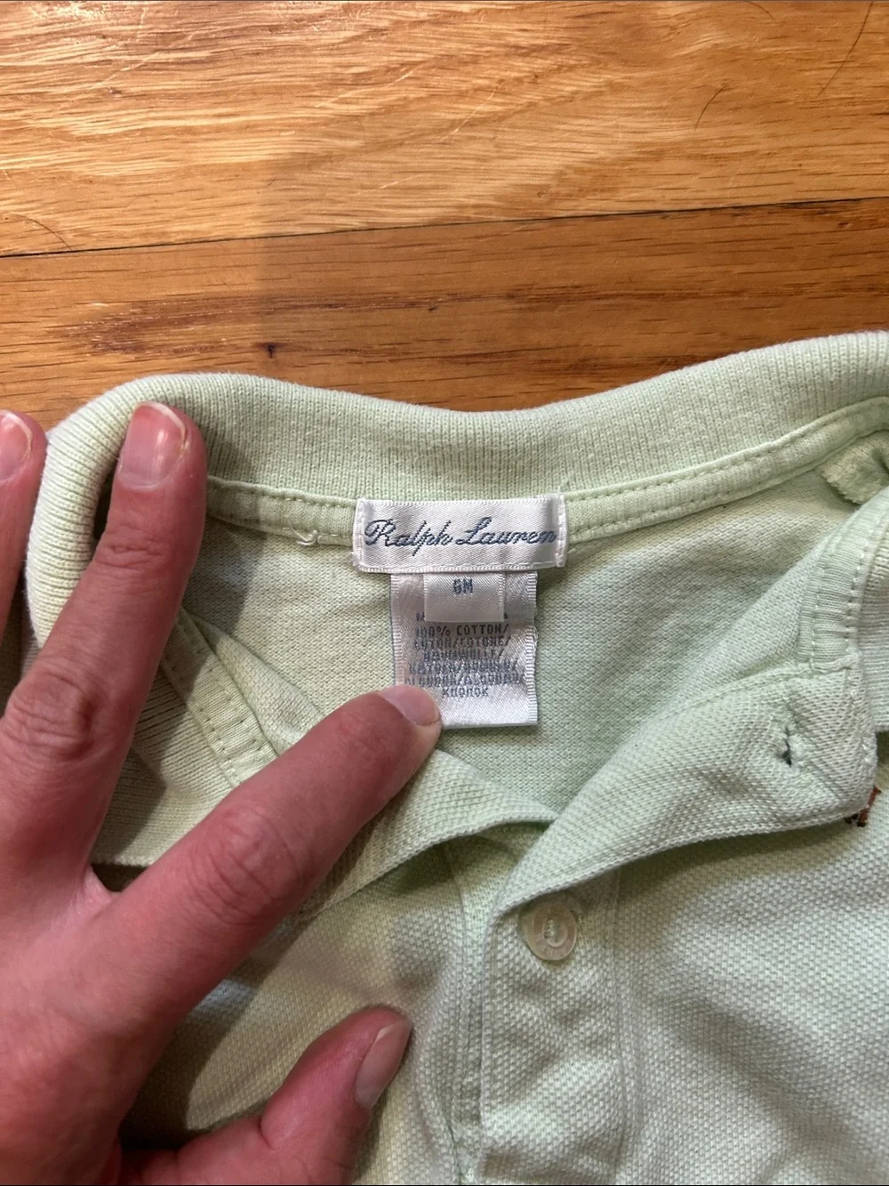Ralph Lauren Mint Green Baby Polo Romper